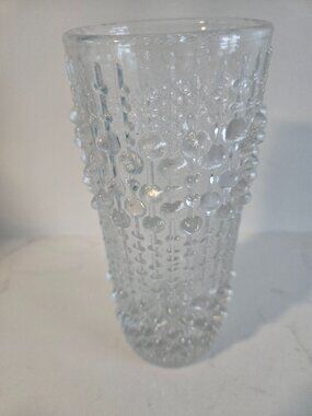 Hermanova Hut Glassworks Pressed Glass Vase